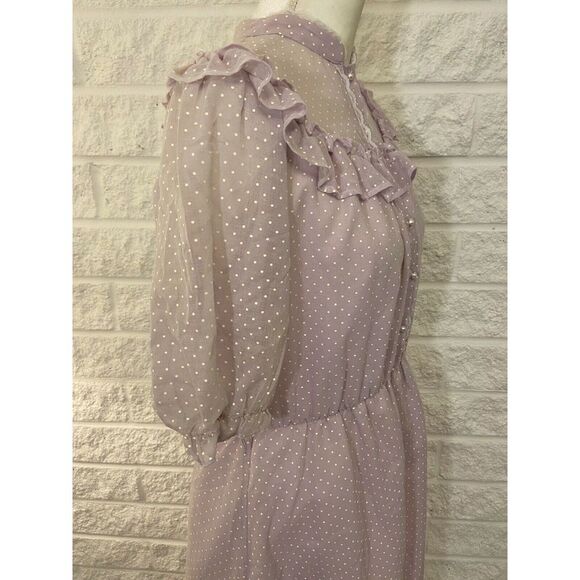 Vintage 50s 60s D.B.A. L.A. Ruffle Dress - Picture 6 of 11